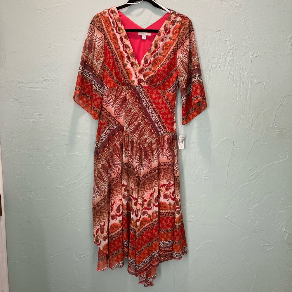 Westport- Dressbarn NWT orange / pink dress
Size 10
